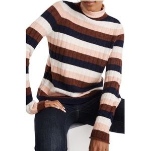 Madewell Evercrest Wool/Alpaca Blend Striped Long Sleeve Sweater Size XS